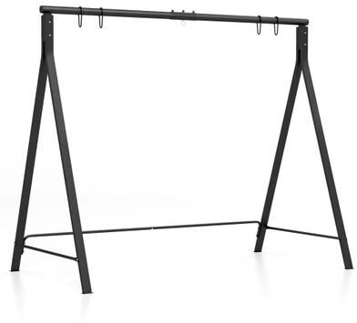 Costway Patio Metal Swing Stand with A-Shaped Structure-Black