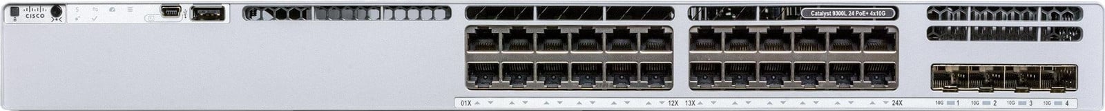 Cisco 9300L 24-poorts switch met 8 Gigabit Ethernet