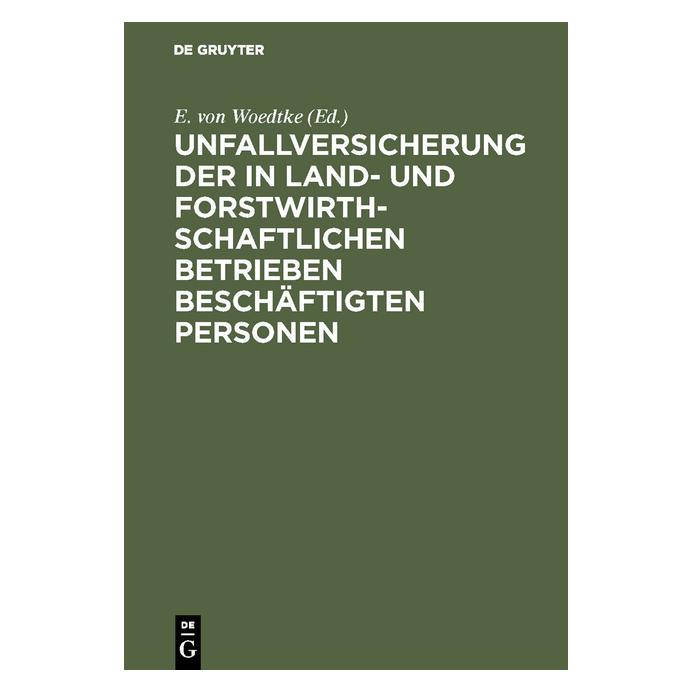 De Gruyter Unfallversicherung der in land- und for (67775043)