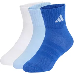 3er Pack adidas Cushioned Sportswear Ankle Socken Kinder KQ9226 - glow blue/white/team royal blue 25-27