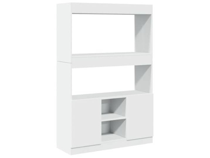 KGHERMDF Highboard Weiß 92x33x140 cm Holzwerkstoff Viel Stauraum, Unterschrank mit Türen, Standregal für Wohnzimmer, Schlafzimmer oder Büro