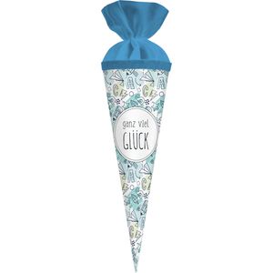 Goldbuch Schultüte 93216, Schule - Ganz viel Glück, für Mädchen und Jungen, rund, 35 cm