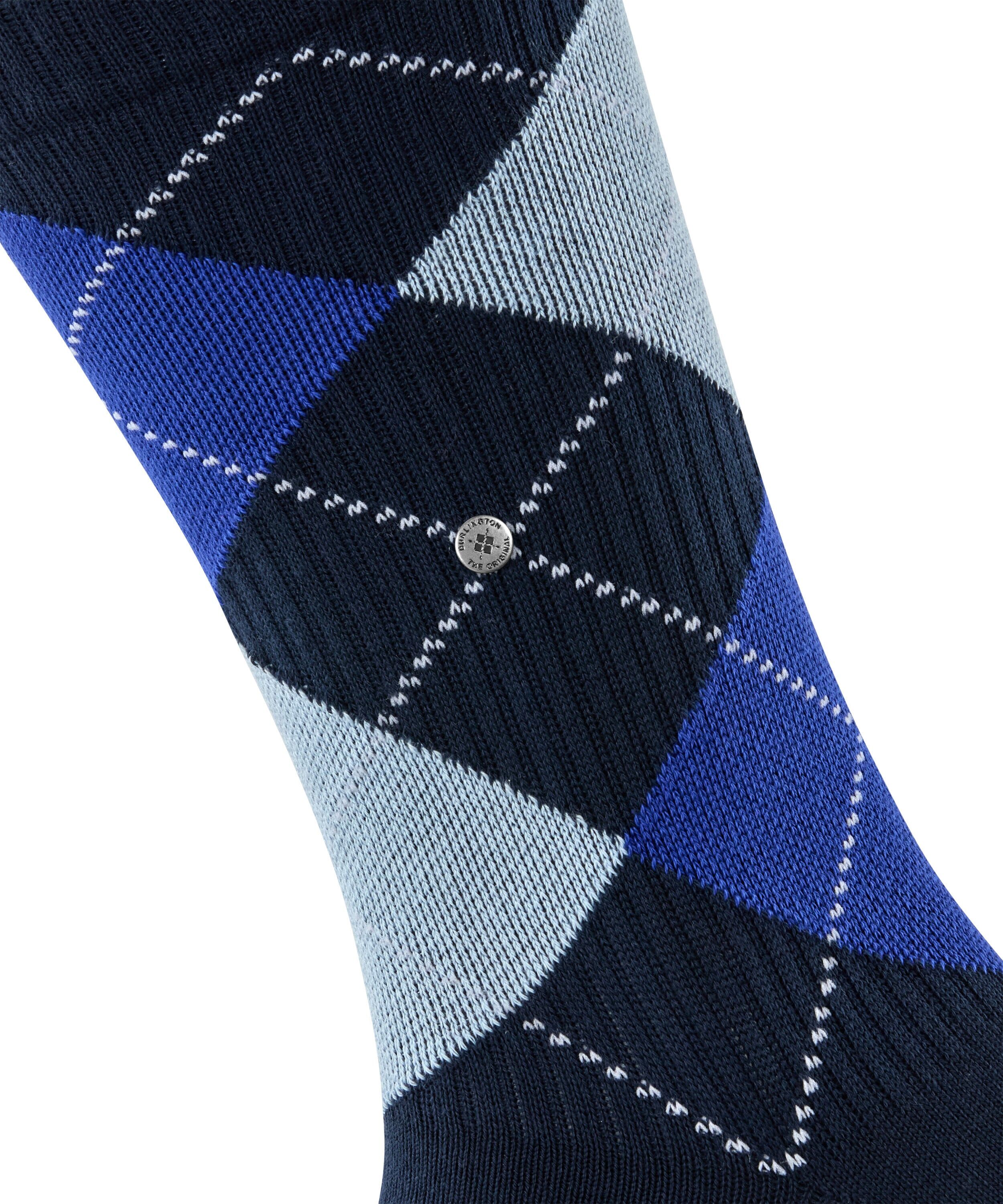 Socken BURLINGTON "Rib Court", Herren, Gr. 40-46, blau (marine), Baumwollmischung, unifarben, Socken Socken, Einheitsgröße 40-46, Argyle-Muster, feine Rippenstruktur