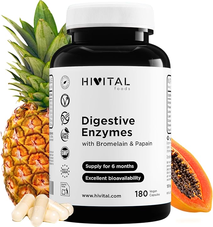 Hivital Foods Enzimas Digestivas 180 Vcaps