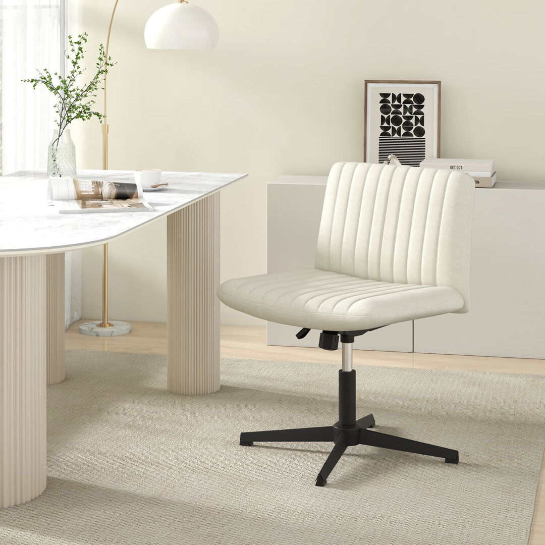 17 Stories Shemya Fabric Task Chair Beige 71cm W X 71cm D