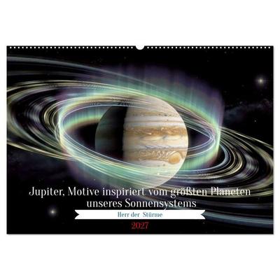 Jupiter, Motive inspiriert vom größten Planeten unseres Sonnensystems (Wandkalender 2027 DIN A2 quer), CALVENDO Monatskalender