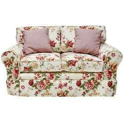 Country Style Sofa mit Nosagunterfederung Blumen Muster