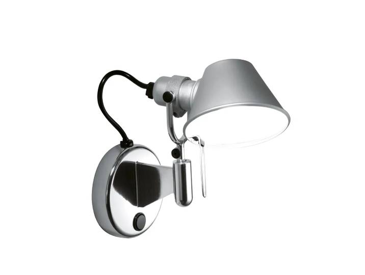 Artemide Applique murale Tolomeo Micro Faretto aluminium, avec bouton on-off
