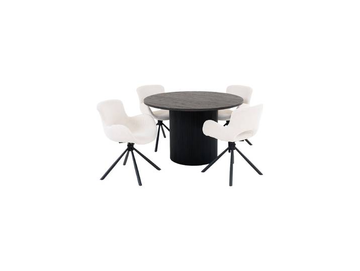 5-teiliges Design Esszimmer-Set „Metey & Amorim“ Nordic Living