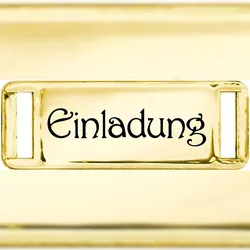 HEYDA Deko-Schnalle Einladung gold 10St