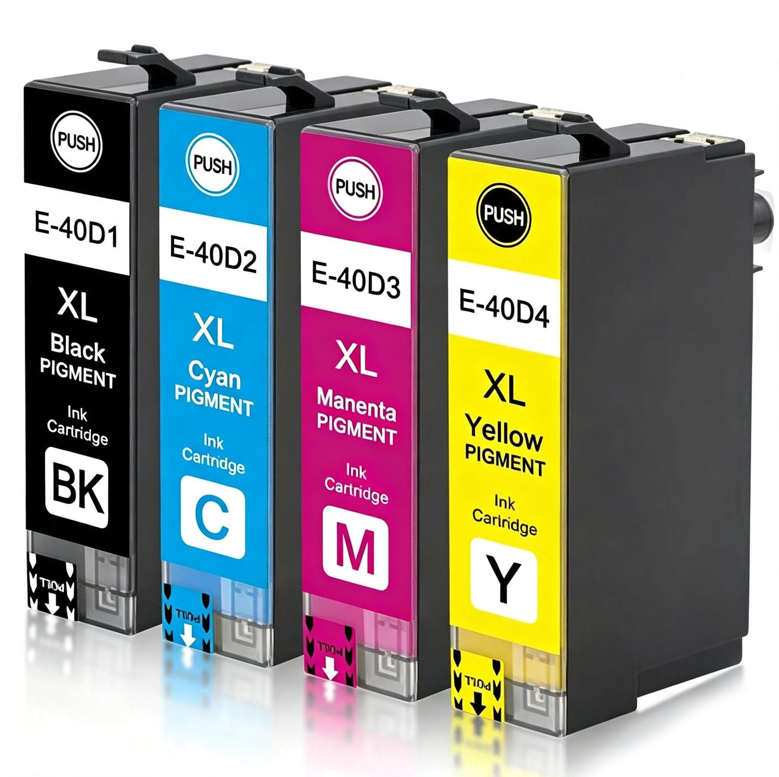 Merkloze vervangende inktcartridges voor Epson T40D - 4 stuks
