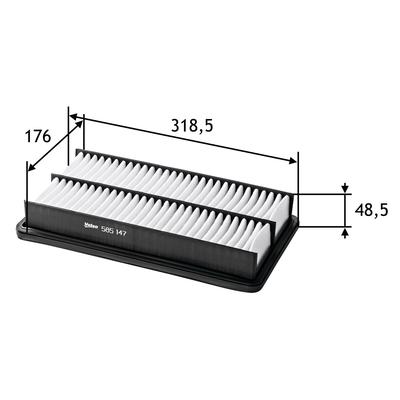 VALEO Luftfilter 585147 Filtereinsatz 49mm für MAZDA AMC