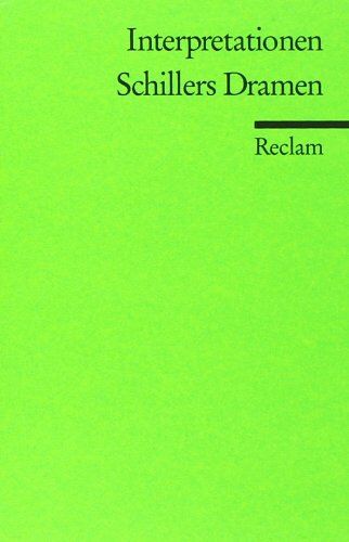 Walter Hinderer - Interpretationen: Schillers Dramen - Preis vom 09.10.2026 07:28:09 h