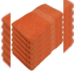 Miamar® Handtuch Handtücher 6er Set 50 x 100 cm Orange