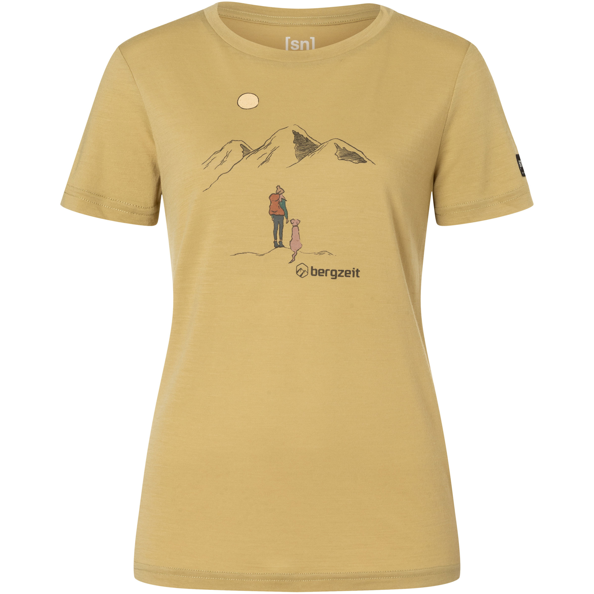 Super.Natural Bergzeit Share The View Damen T-Shirts beige Größe XS Trekking Hautfreundlich Merinowolle