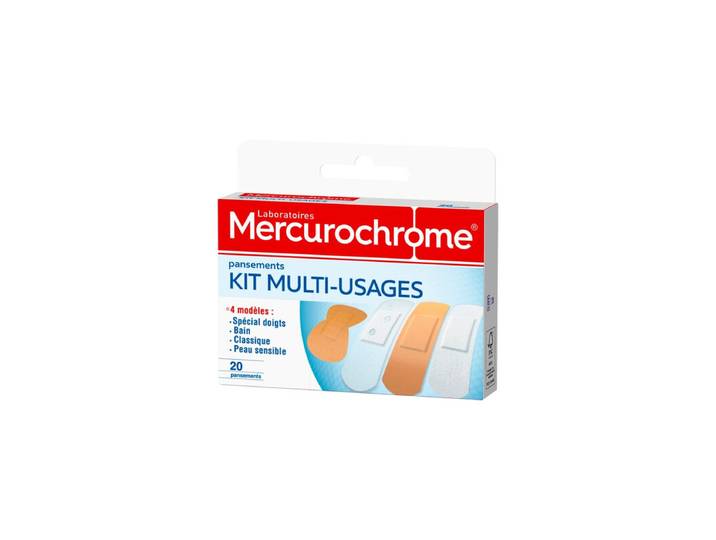 MERCUROCHROME Pansements Bain Peau Sensible Spécial Doigts X20