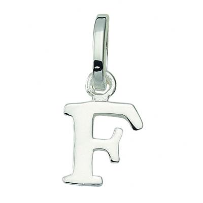 Buchstabenanhänger ADELIA´S "Buchstabenanhänger F 925 Silber", silber, Schmuckanhänger, Damen, F, Silber 925 (Sterlingsilber), Silberanhänger Buchstabe F