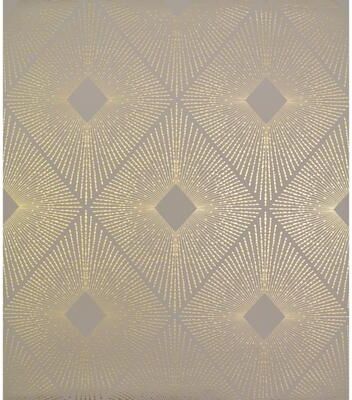 Antonina Vella Harlowe Khaki & Gold Wallpaper