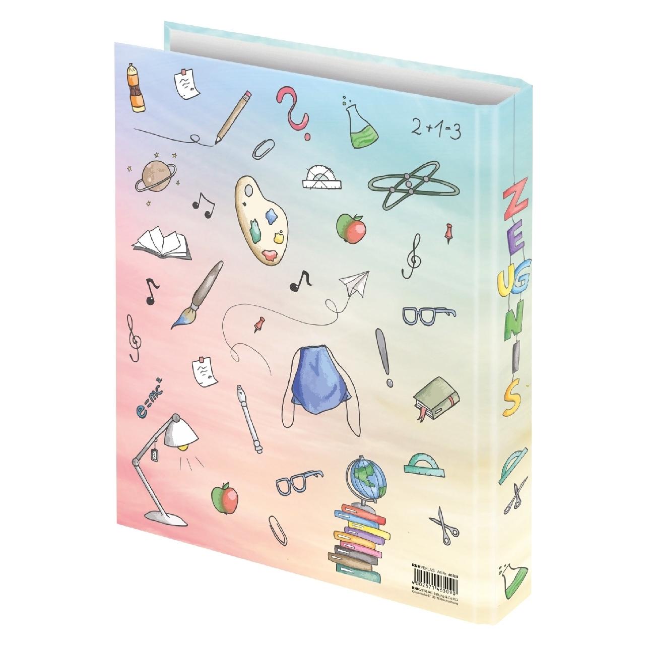 Rnk Zeugnisringbuch "Schooldoodle", 4 Ring-Mechanik, DIN A4, 250 x 315 mm (A4, 1 Stk.) (46509)
