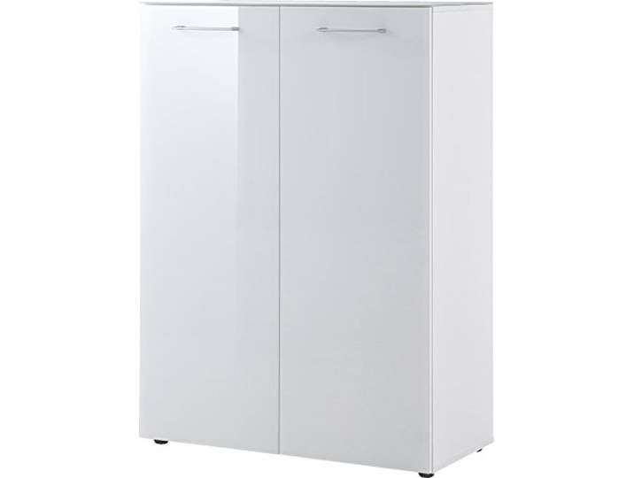 Germania Schuhschrank GW-SCALEA, Spanplatte, Einscheiben-Sicherheitsglas, Weiß, 40 x 88 x 120 cm