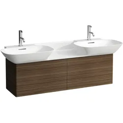 LAUFEN INO Waschtischunterschrank, zu Doppelwaschtisch 814304, 1170x350x355mm, H4254110301711, Farbe: Nussbaum Natur Dekor
