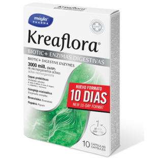 Mayla Pharma Kreaflora Biotic+ Enzimas Digestivas 10 Cápsulas