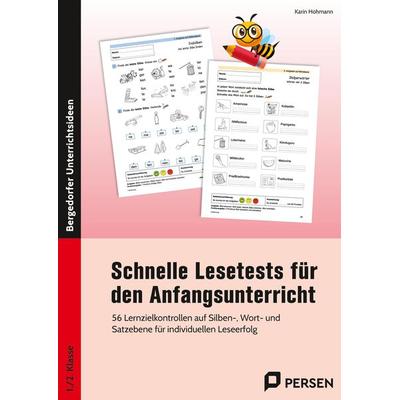 Schnelle Lesetests für den Anfangsunterricht, Geheftet von Karin Hohmann, Persen Verlag in der AAP Lehrerwelt GmbH, 978-3-403-21208-9