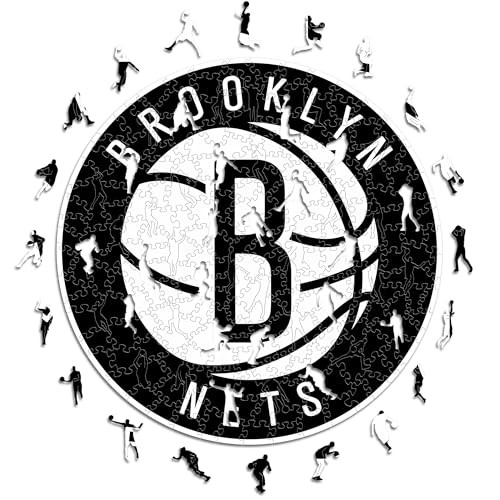 Iconic Puzzles NBA Brooklyn Nets Houten Puzzel, Meerkleurig, 270 stuks