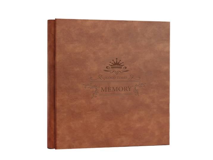 Album souvenir en cuir rétro pour famille, album de mariage de grande capacité, photo interstitielle, peut contenir 600 grandes photos, 6 po