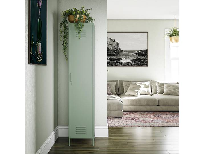 Armoire métallique Matarka 38 x 185 x 40cm Vert/Vert menthe