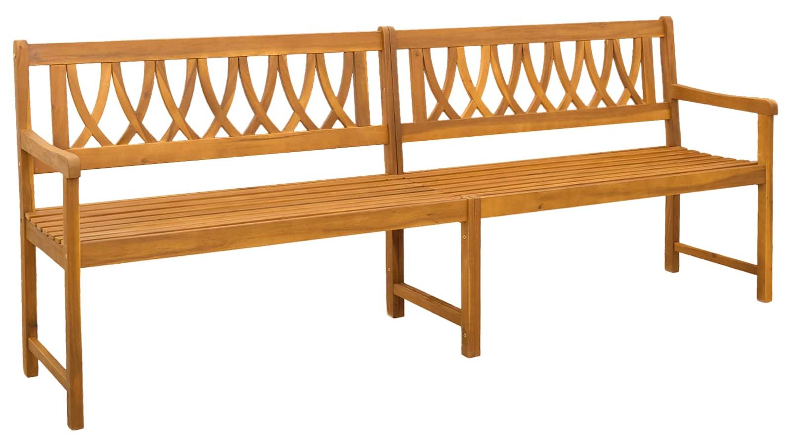 Bank Outdoor Natur 220 x 55,5 x 90 cm Massivholz Akazie