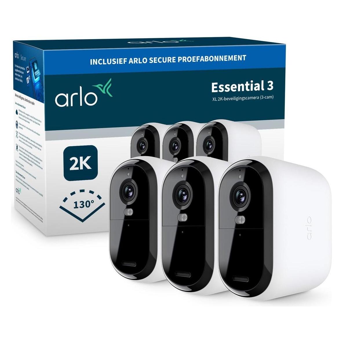 Arlo Essential 3 XL 3er Set (2560 x 1440 Pixels) (VMC3382-100EUS)