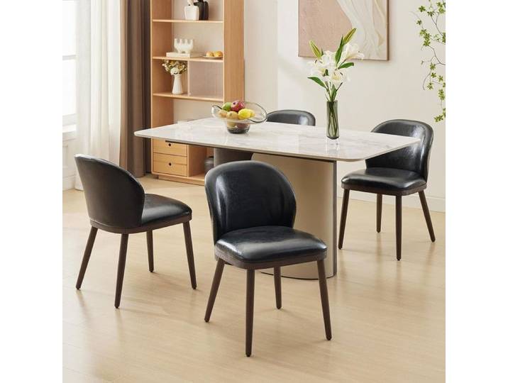 Chaise de salle à manger - Noname - Lot de 4 - Rembourrée - Dossier ergonomique - Style scandinave