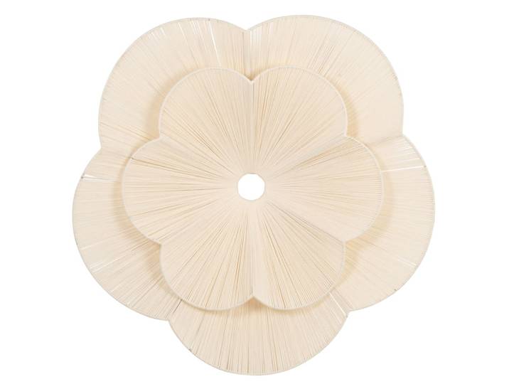 Beige geflochtene Baumwollblumen-Wanddekoration, D63 cm