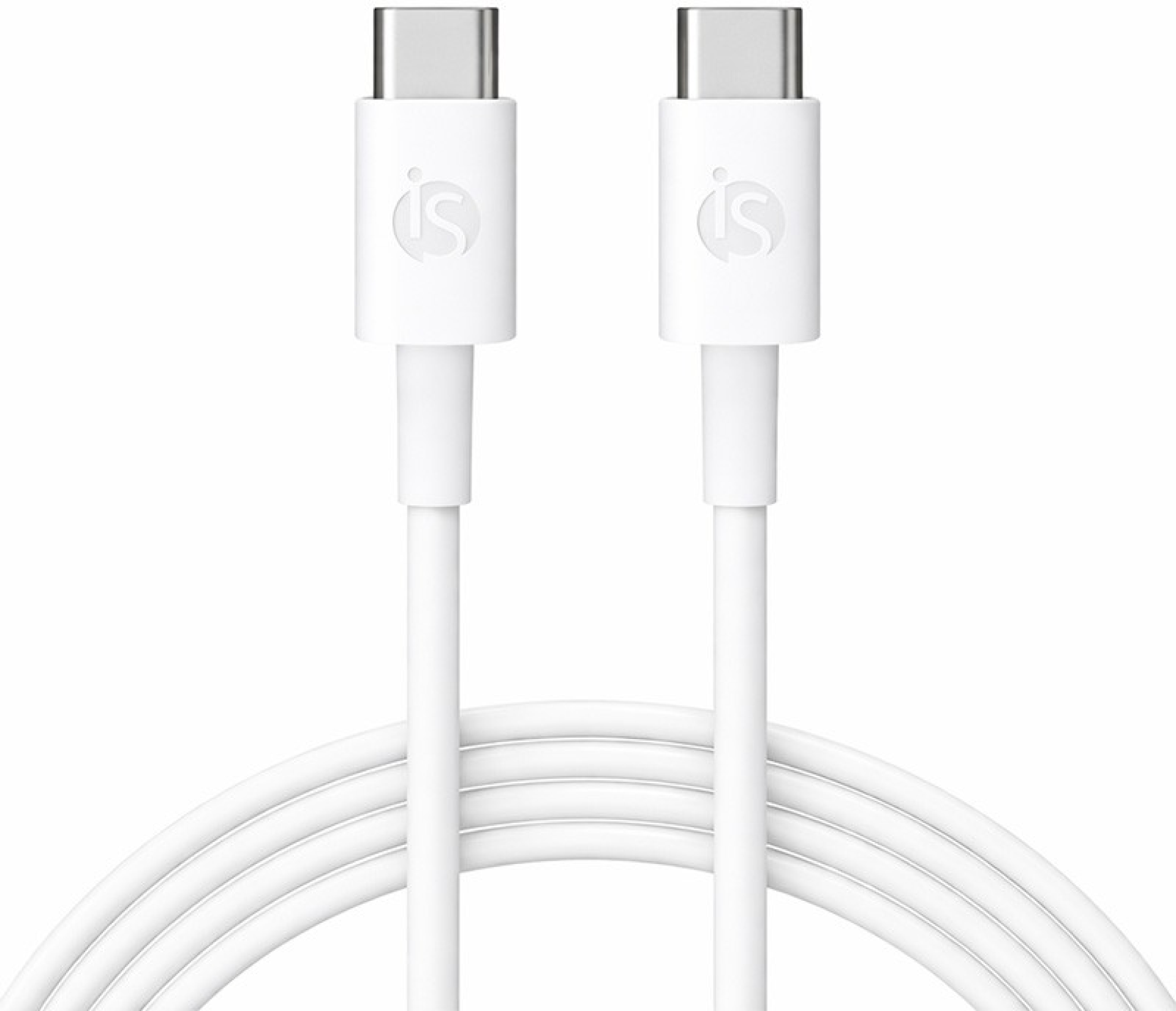 iS Cabo Silicone Líquido USB-C - USB-C 3 m - Branco