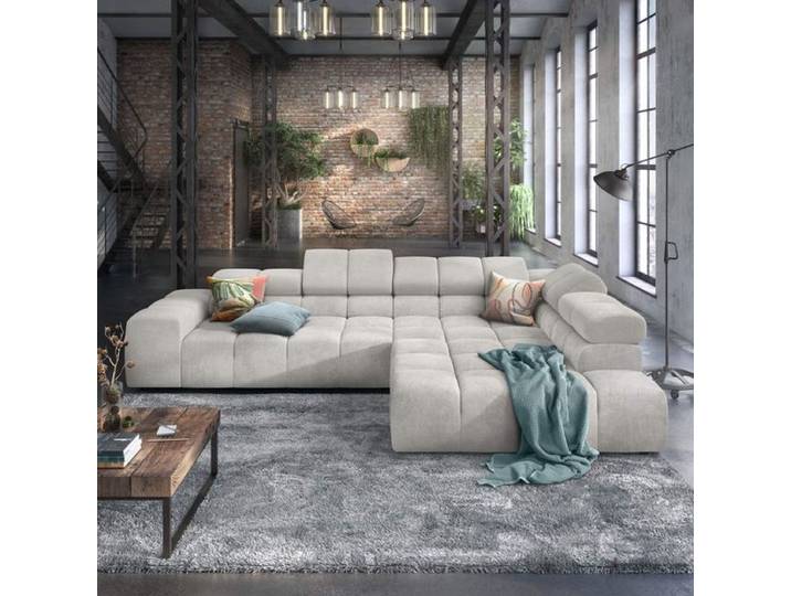 HOMELIV. Ecksofa Charlotta 319x215x82cm Feincord