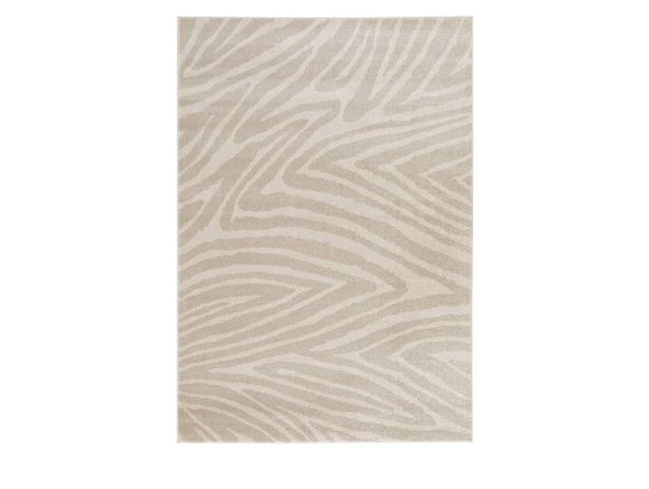 Tapis graphique à motif zébré - 120x170cm beige polypropylène