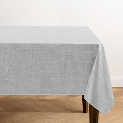Threadmade Monterey Linen Texture Vinyl Indoor/Outdoor Tablecloth