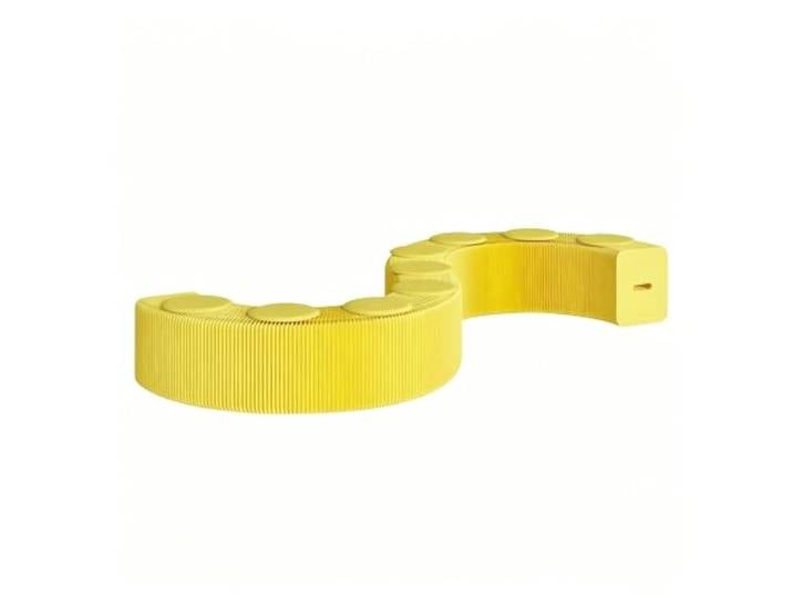 HSHBGS Klapphocker, Akkordeon, Kraftpapier, Fußhocker, Moderne Möbel Tragbarer Stuhl, 660 Pfund schwere Tragfähigkeit, platzsparend for Zuhause, Schlafzimmer(Yellow,9-seater(500~600cm))
