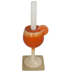 Kerzenhalter SPRITZER (LBH 11x10x19 cm) - orange - LBH 11x10x19 cm