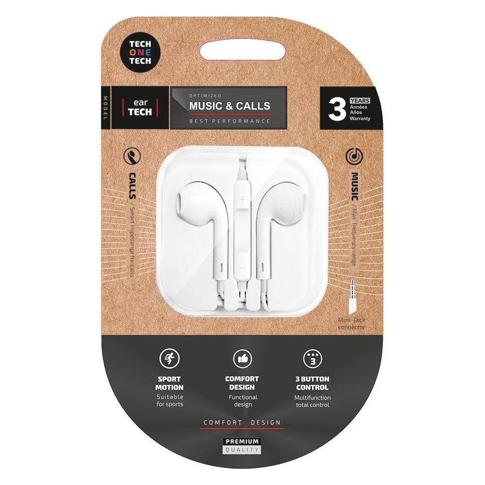 Tech One Tech Kopfhörer Mit Mikrofon Tec1001 Weiss (Kabellos) (45258244)