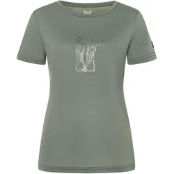 Super Natural, Damen, Funktionsshirt, Flower Boots (L), Grün