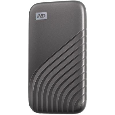 WESTERN DIGITAL SSD-Festplatte "Mobile Festplatte "My Passport SSD" 4 TB", grau, 4000 GB, Schreibgeschwindigkeitmaximal 1000 MB/s Lesegeschwindigkeitmaximal 1050 MB/s, Festplatten