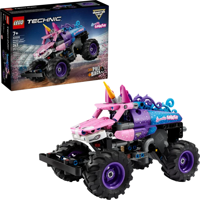 LEGO Technic 42220 Monster Jam Sparkle Smash mit Rückziehmotor