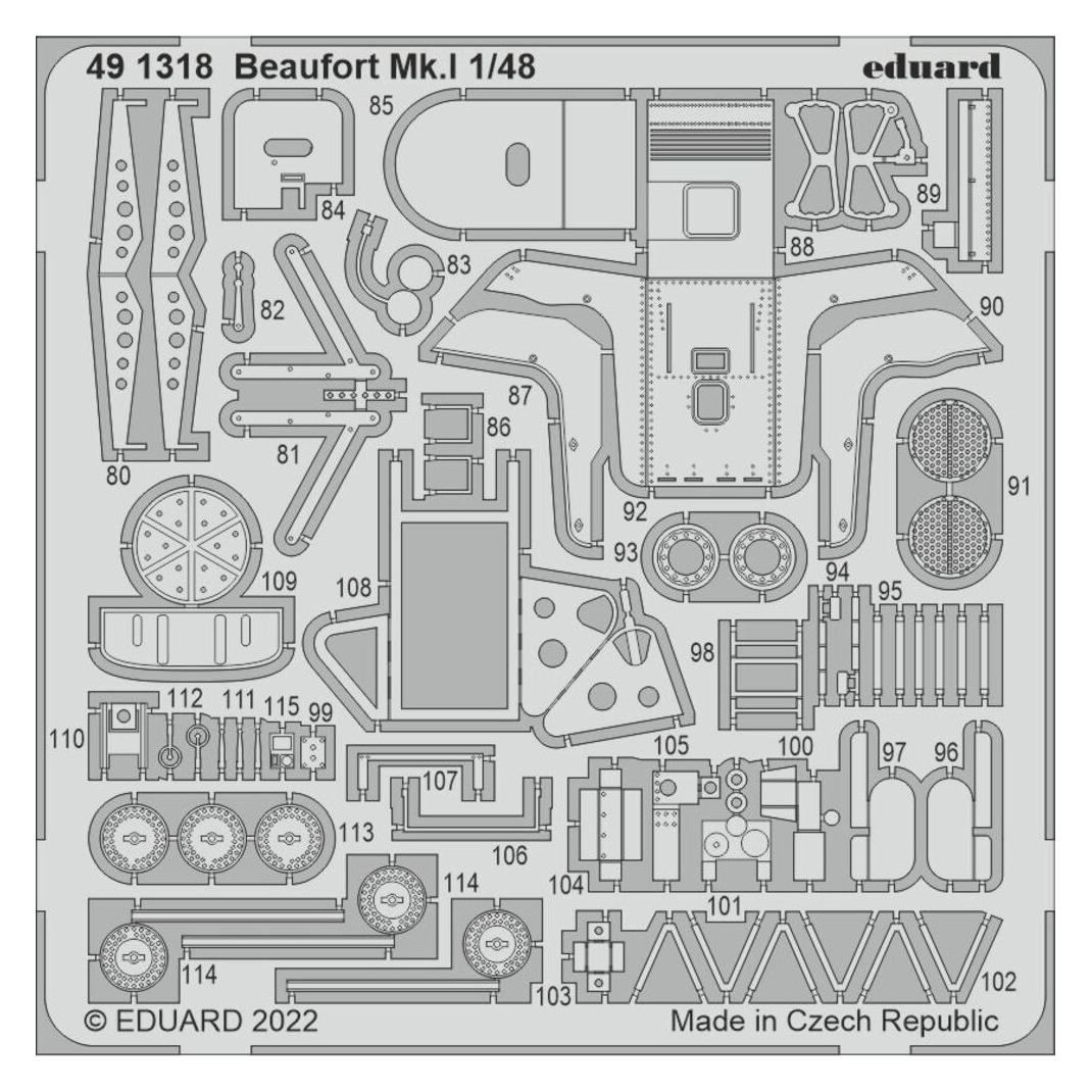 Eduard Beaufort Mk.I for ICM (491318)