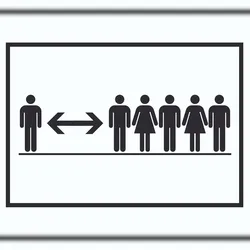 HB-Druck Diskretion Bitte Abstand halten Symbol Schild A1 (594x841mm)