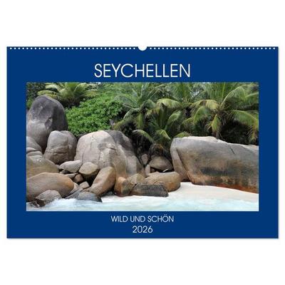 Seychellen - Wild und Schön (Wandkalender 2026 DIN A2 quer), CALVENDO Monatskalender