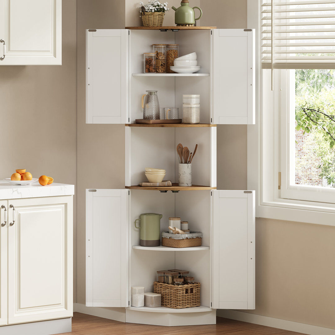 Direct Wicker 180 Cm Corner Cabinet With Storage 39cm W X 180cm H X 39cm D