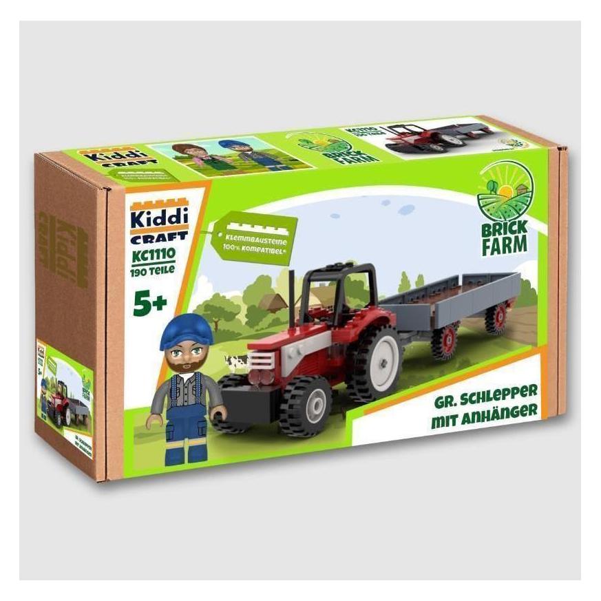 Kiddicraft Grosser Schlepper mit Anhänger (KC1110)