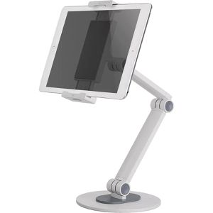 Neomounts Tablet-Halterung DS15-550WH1, weiß, für Tisch, universal, mit höhenverstellbarem Standfuß und Gelenk